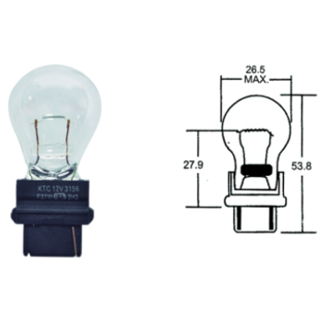 AUTO LAMP 12V 3156 27W G25.5