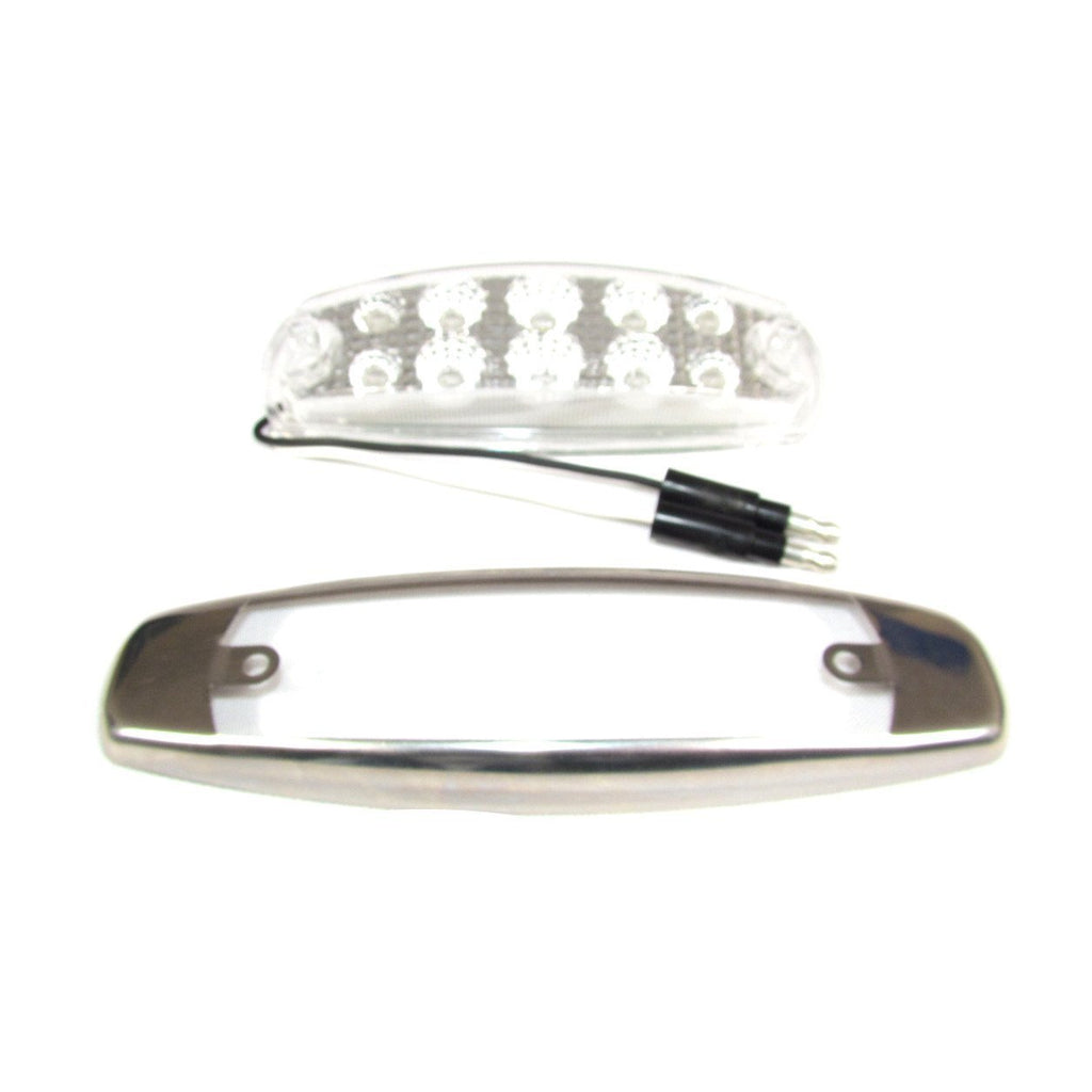 AMBER CLEAR OVAL MARKER LIGHT 10 LED