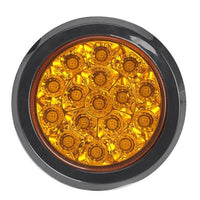4" ROUND AMBER, 16 SQ LED