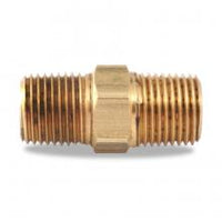 HEX NIPPLE BRASS